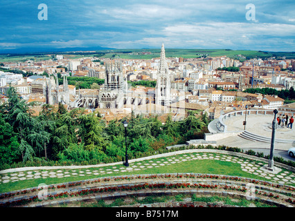 Übersicht. Burgos. Kastilien-León. Spanien. Stockfoto