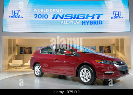 Detroit Michigan der Honda Insight Hybrid-Auto auf dem Display auf der North American International Auto Show Stockfoto