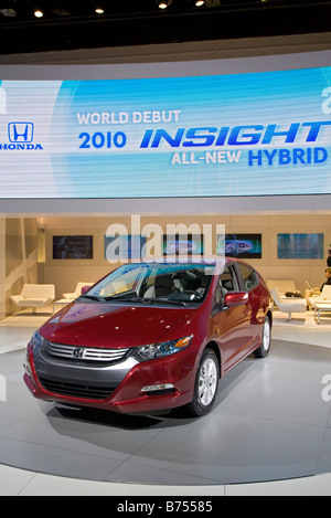 Detroit Michigan der Honda Insight Hybrid-Auto auf dem Display auf der North American International Auto Show Stockfoto