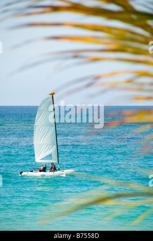 Karibik Dominikanische Republik Menschen Segeln Stockfoto