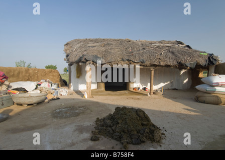 EINE BISHNOI DORF IN RAJASTHAN, INDIEN Stockfoto