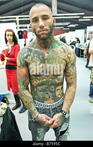 Amsterdam ein Besucher von der Tattoo convention Stockfoto