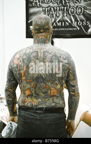 Amsterdam ein Besucher von der Tattoo convention Stockfoto