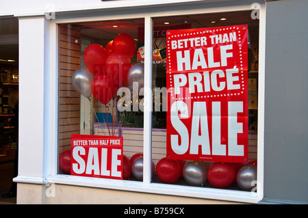 Besser als die Hälfte Preis Verkauf im Januar 2009 Stockfoto