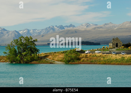 Kirche des guten Hirten Lake Tekapo Canterbury Stockfoto