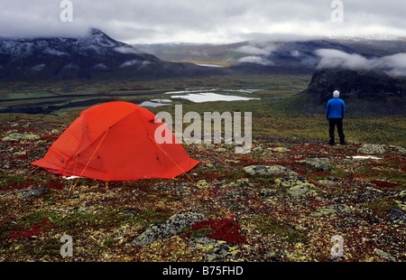 Camping in Lappland Schweden Stockfoto