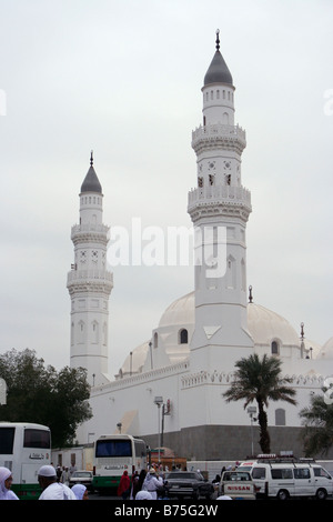 Quba Moschee - Islam die erste Moschee in der Nähe von Medina in Saudi-Arabien. Stockfoto