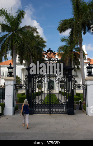 Henry Flagler House Museum in Palm Beach Florida The Fifty five Zimmer Beaux Arts Estate bekannt als Whitehall Stockfoto