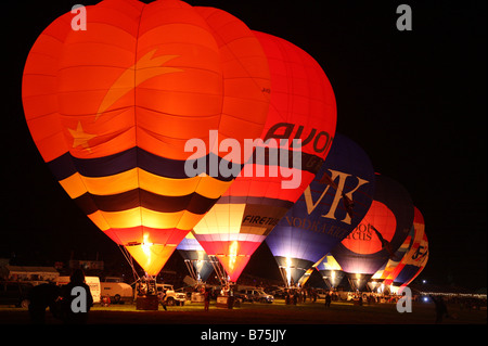 Bristol Balloon Fiesta Night Glow Stockfoto