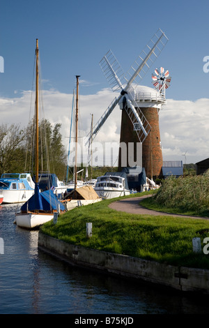 Horsey Entwässerung Windpumpe in Broadland Norfolk Stockfoto