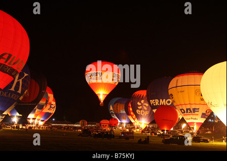 Bristol Balloon Fiesta Night Glow Stockfoto