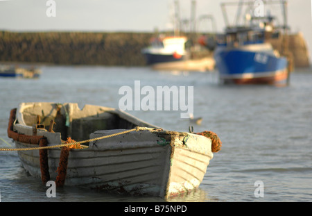 Hafen von Folkestone, Kent im winter Stockfoto