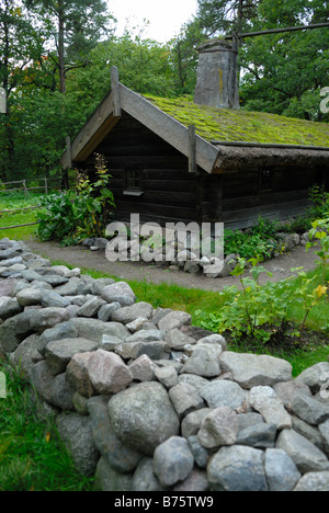 Traditionelle Old-Time Skandinavisches Haus Stockfoto