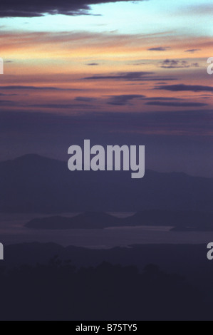 Sonnenuntergang über dem Pazifik, genommen von Santa Elena, Costa Rica Stockfoto