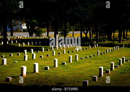 US-Nationalfriedhof am Stones River National Battlefield in der Nähe von Murfreesboro, Tennessee Stockfoto