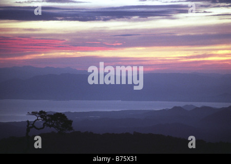 Sonnenuntergang über dem Pazifik, genommen von Santa Elena, Costa Rica Stockfoto