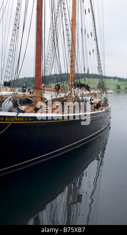 Die berühmten Mottenhalle der Bluenose II am Dock in Lunenburg Nova Scotia Kanada Stockfoto