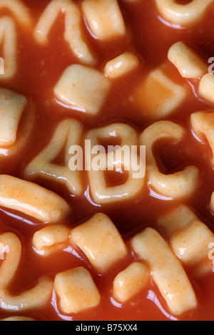 Spaghetti Buchstaben ABC Stockfoto