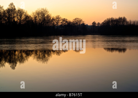 Vereisten See Sunet in Godalming. Stockfoto