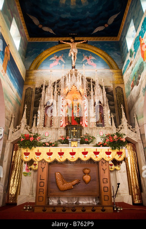 Der Altar der Kirche Palayur ist vermutlich die älteste gegründet von St. Thomas; bekannt für viele als der ungläubige Thomas. Stockfoto