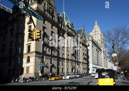 Central Park West, das Dakota-Apartmenthaus Stockfoto