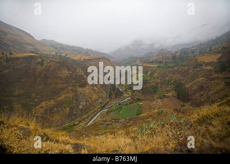 Malerische Landschaft in der Nähe von Sibambe von Riobamba Berg trainieren Provinz Chimborazo Ecuador Südamerika Stockfoto