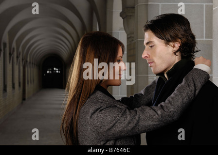 Junge romantisch zu zweit Stockfoto