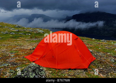 Outdoor-camping Stora Sjoefallet Np Lappland Schweden Laponia Norrbotten Europa Zelt Abenteuer Urlaub Nationalpark Stockfoto