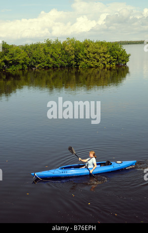 J N Ding Darling national Wildlife refuge Sanibel Island Florida Atlantic Intracoastal Waterway Usa Kanu Stockfoto