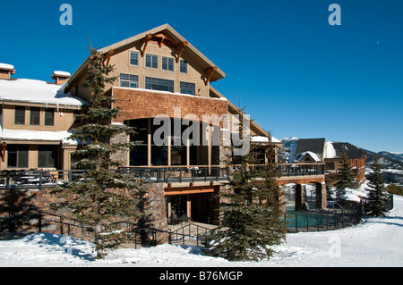 Moonlight Lodge, Moonlight Basin Resort, Big Sky, Montana. Stockfoto