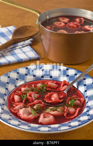 Borscht rote Bete Suppe polnischen Stil Stockfoto