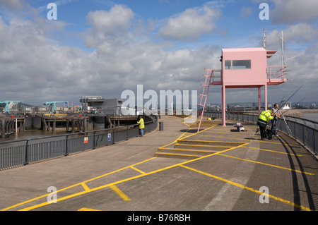 Cardiff Bay Sperrfeuer Cardiff Wales Großbritannien Europa Stockfoto