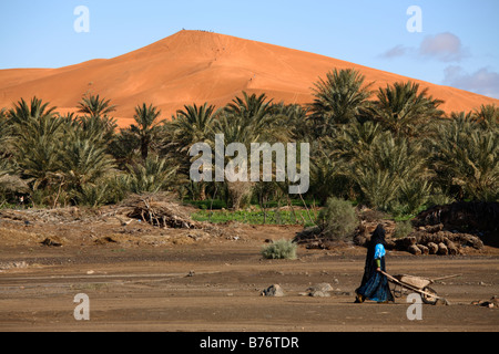 Dünen im Erg Chebbi, Merzouga, Marokko Stockfoto