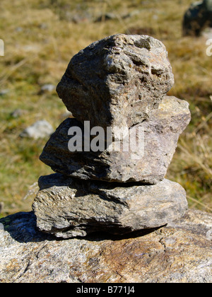 Cairn, Steinen auf Natur Stockfoto