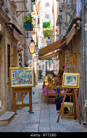 Ein Restaurant in der Altstadt Dubrovnik Kroatien Stockfoto