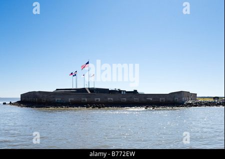 Blick vom Tour Fähre von Fort Sumter (Website der Öffnung Schüsse des amerikanischen Bürgerkrieges), Hafen von Charleston, South Carolina Stockfoto