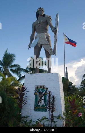 Lapu-Lapu Denkmal, Mactan Schrein, Magellan Bay, Mactan Insel, Cebu, Visayas, Philippinen Stockfoto