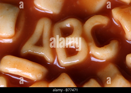 Spaghetti Buchstaben ABC Stockfoto