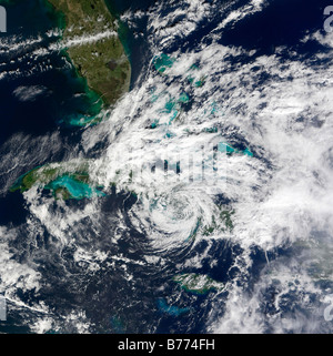 9. November 2008 - Hurrikan Paloma über Kuba. Stockfoto