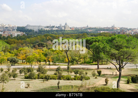 Casa de Campo, grün, Stadtpark, Ansicht, Stadt, Madrid, Spanien, Europa Stockfoto