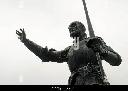 Don Quijote, Quijote, Quichotte, Denkmal, Miguel de Cervantes, Autor, Dichter, Plaza de España, Madrid, Spanien, Europa Stockfoto