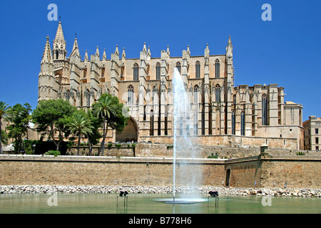 Kathedrale La Seu in Palma De Mallorca, Mallorca, Balearen, Spanien, Europa Stockfoto