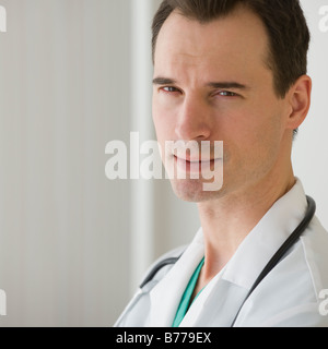 Nahaufnahme eines männlichen Arzt Stockfoto