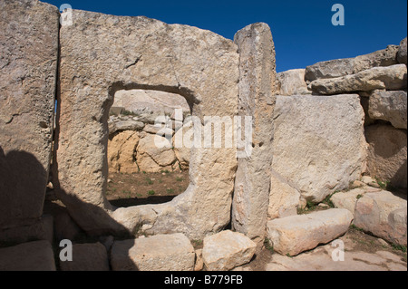 Hagar Qim, megalithische Tempel, Malta Stockfoto