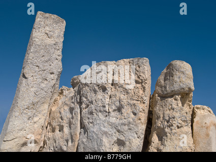 Hagar Qim, megalithische Tempel, Malta Stockfoto