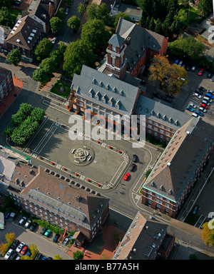 Luftbild, Rathaus, Bottrop, Ruhrgebiet, Nordrhein-Westfalen, Deutschland, Europa Stockfoto