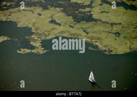 Luftbild, Harkortsee mit Egeria und Matrosen, Hensteysee, Hagen Boele, Ruhrgebiet, Nordrhein-Westfalen, Deutschland, Eur Stockfoto