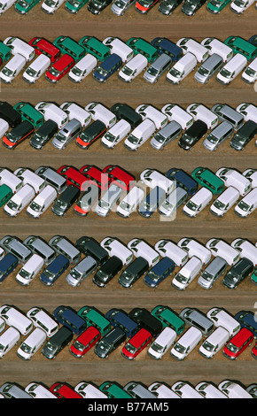 Luftaufnahme, externe Lagerfläche Volkswagen T5 Transporter, Rheden, Niedersachsen, Deutschland, Europa Stockfoto