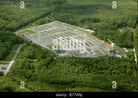 Luftaufnahme, Buchenwald, ehemalige Konzentrationslager, Weimar, Thüringen, Deutschland, Europa Stockfoto