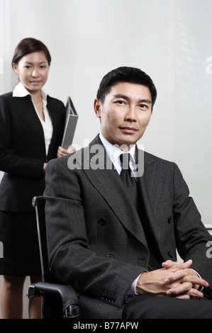 Porträt von einem professionellen Team Stockfoto